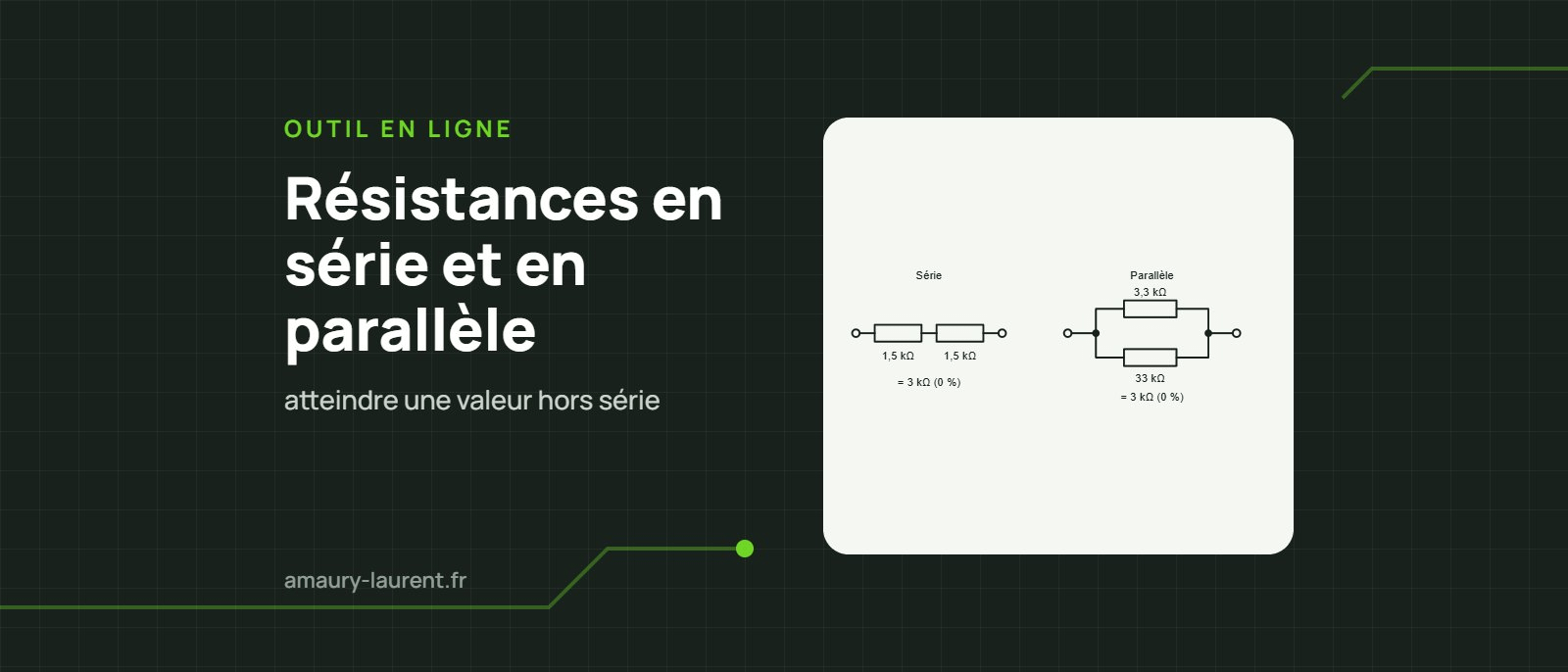 Résistances en série et en parallèle : atteindre une valeur hors série