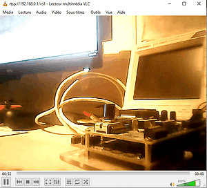 VLC affichant le retour vidéo du Nomad